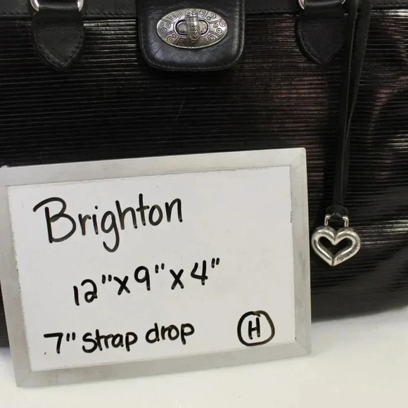 BRIGHTON vintage textured leather satchel - Picture 11 of 12